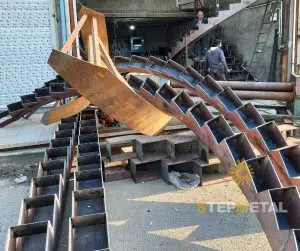 کارگاه ساخت پله گردان | استپ متال